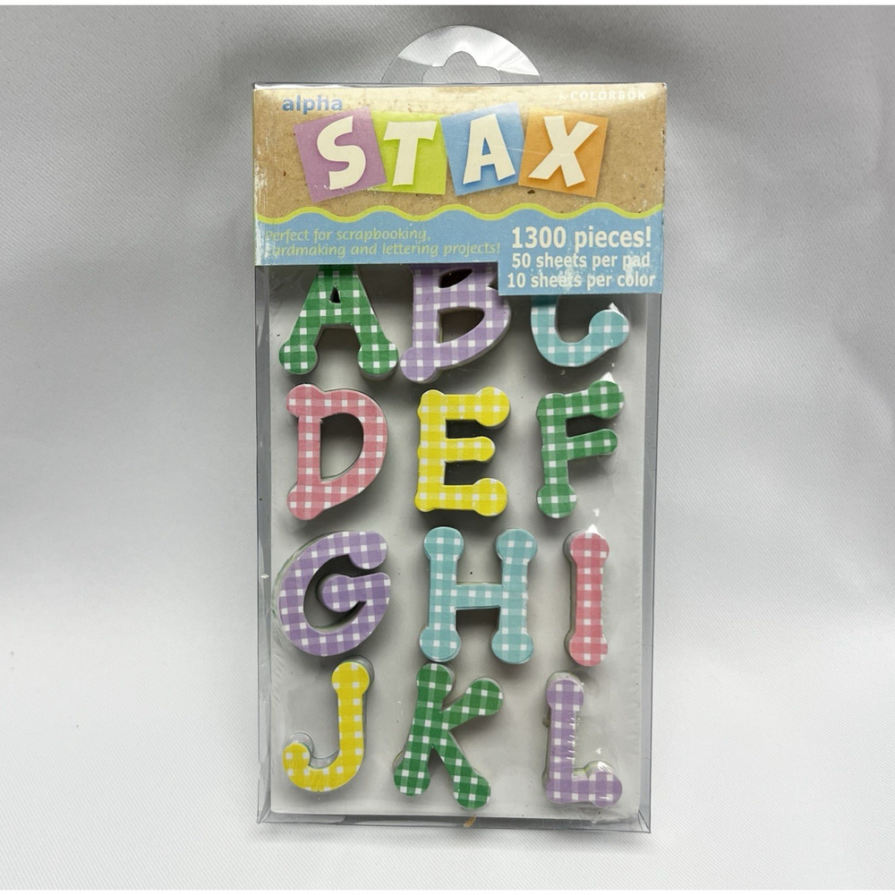 Alpha Sticky Stax by Colorbok 1300 Pieces 50 Sheets Fat Dot Pastel NEW
